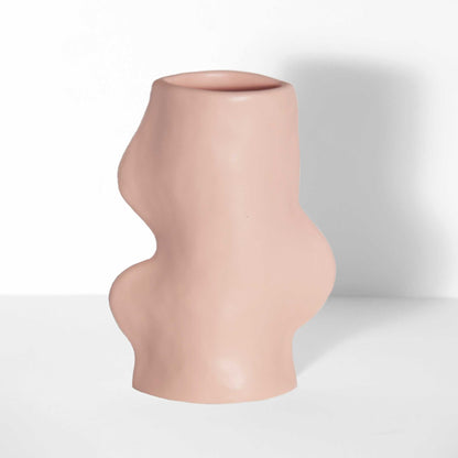 Keramische vaas – medium – roze – organische vorm – Scandinavisch design