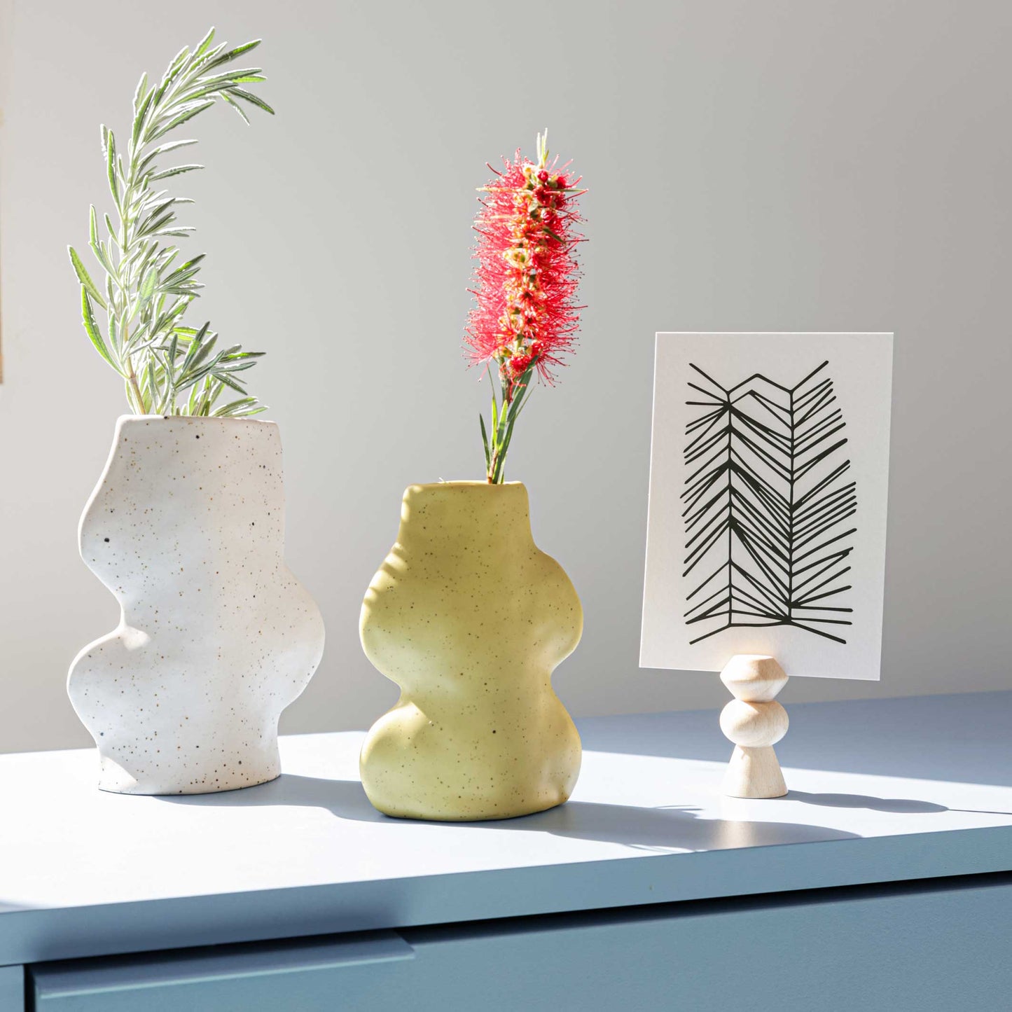 Keramische vaas – medium – wit – organische vorm – Scandinavisch design