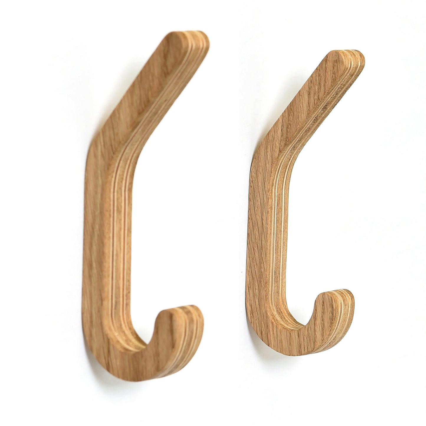 Set van 2 Houten Wandhaken | Scandinavisch Minimalistisch