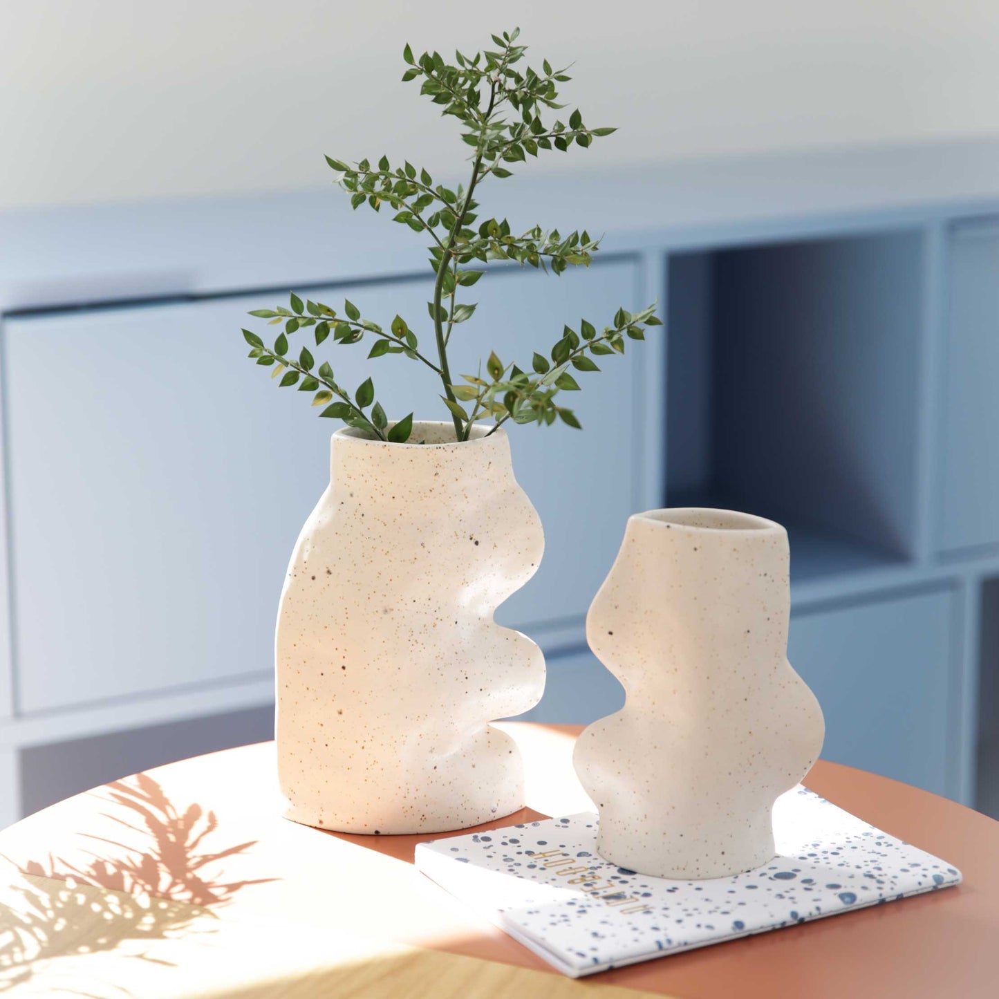 Keramische design vaas – groot – wit – organische vorm – Scandinavisch design