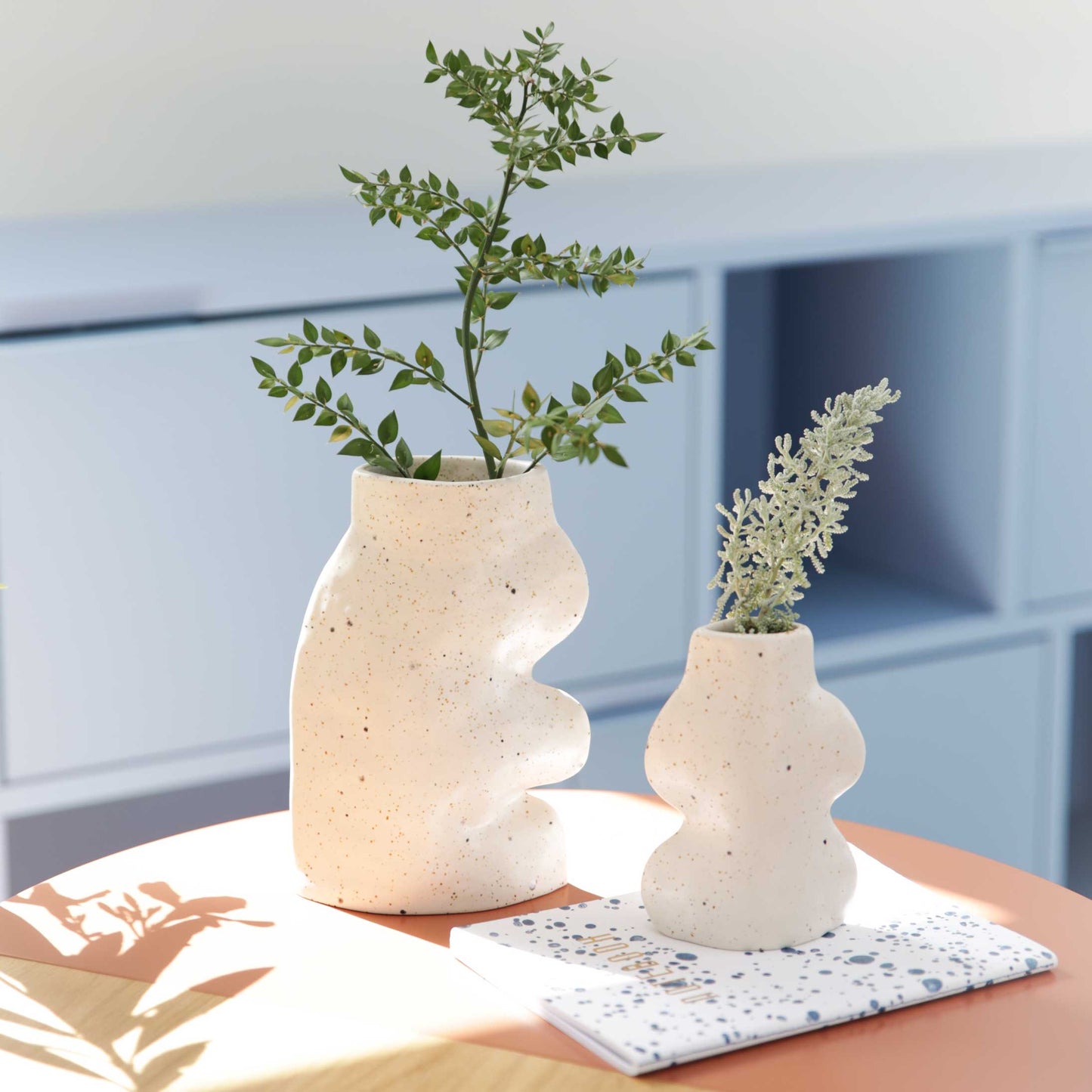 Keramische design vaas – klein - wit - organische vorm - Scandinavisch design