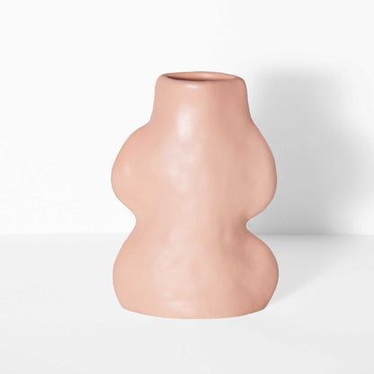 Keramische vaas – klein – roze – organische vorm – Scandinavisch design