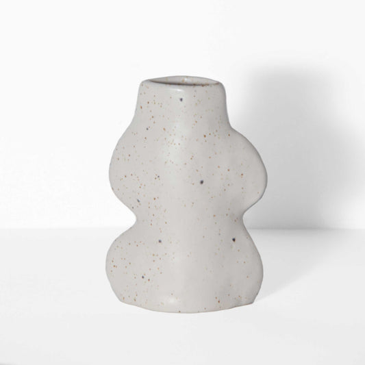 Keramische design vaas – klein - wit - organische vorm - Scandinavisch design