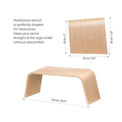 Houten Meditatiebankje | Scandinavisch Minimalistisch