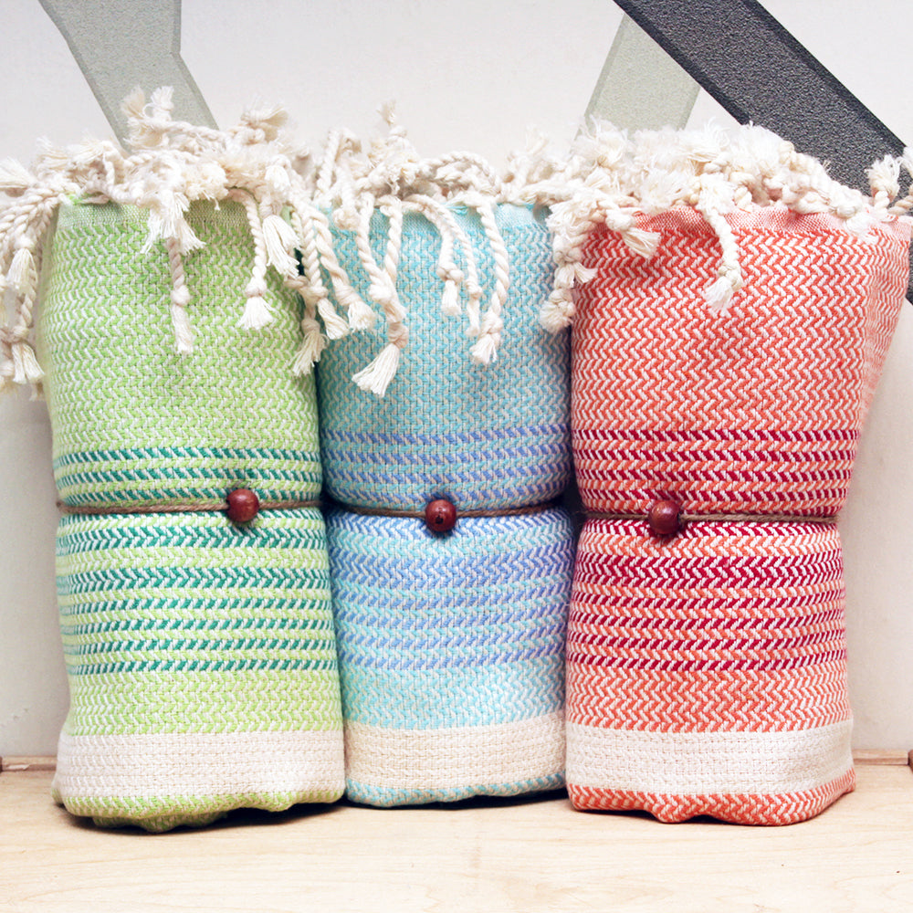 Fjordora Driekleuren Hamam Handdoek