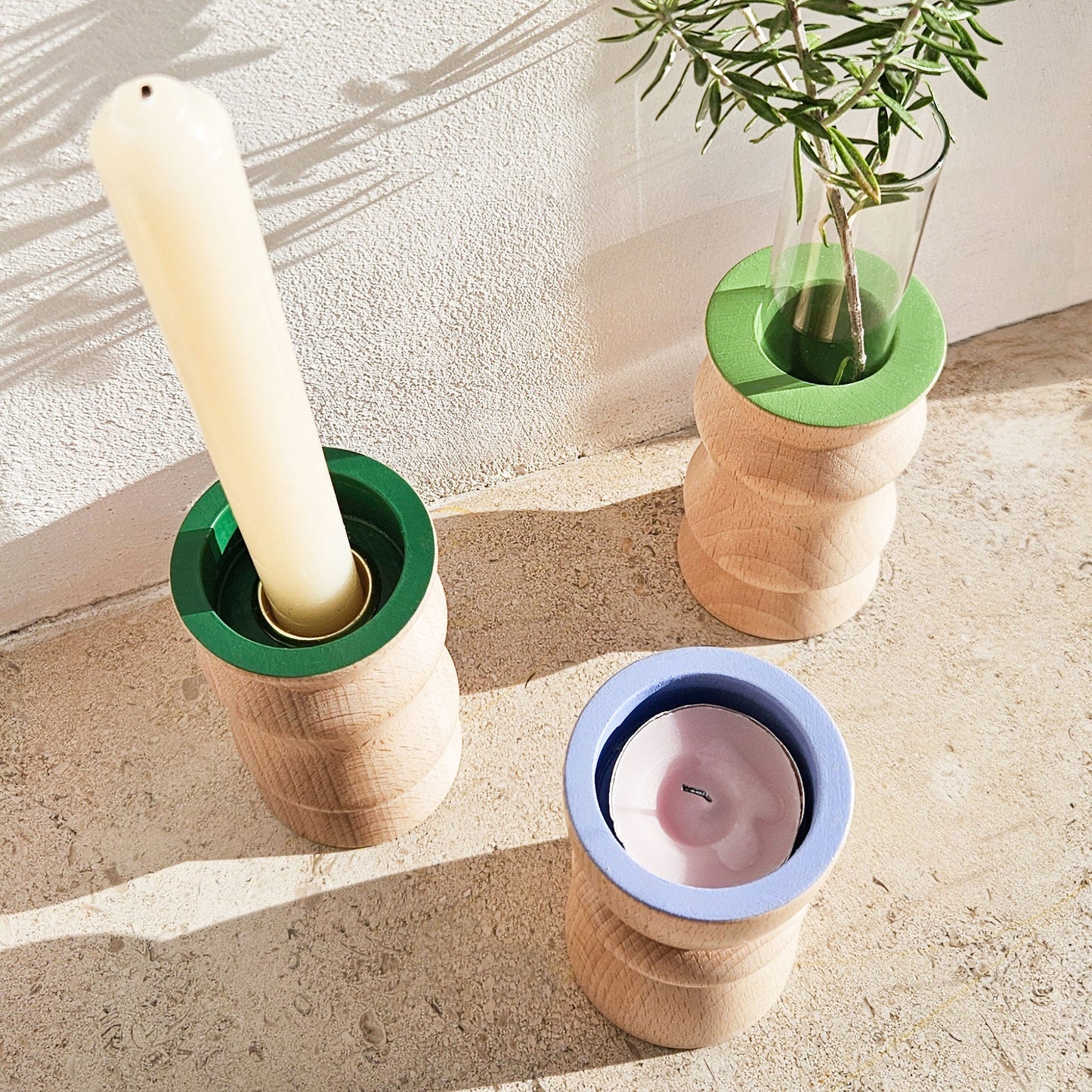 Vira 3-in-1 Kandelaar – Groen