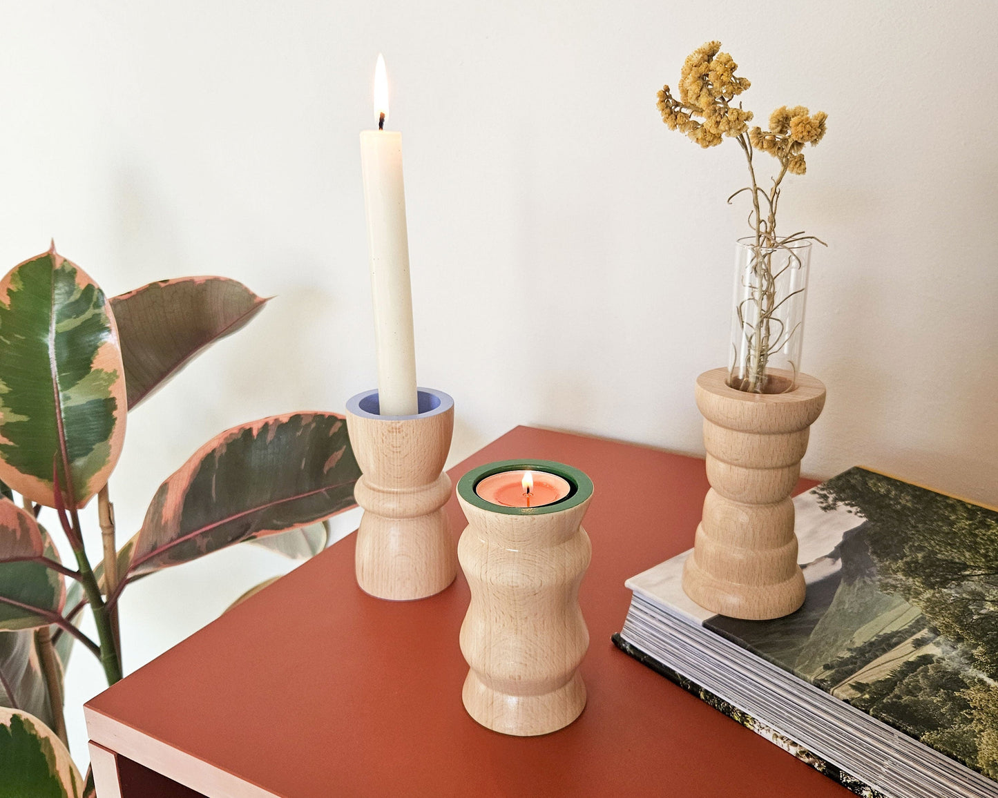 Vira 3-in-1 Kandelaar – Groen