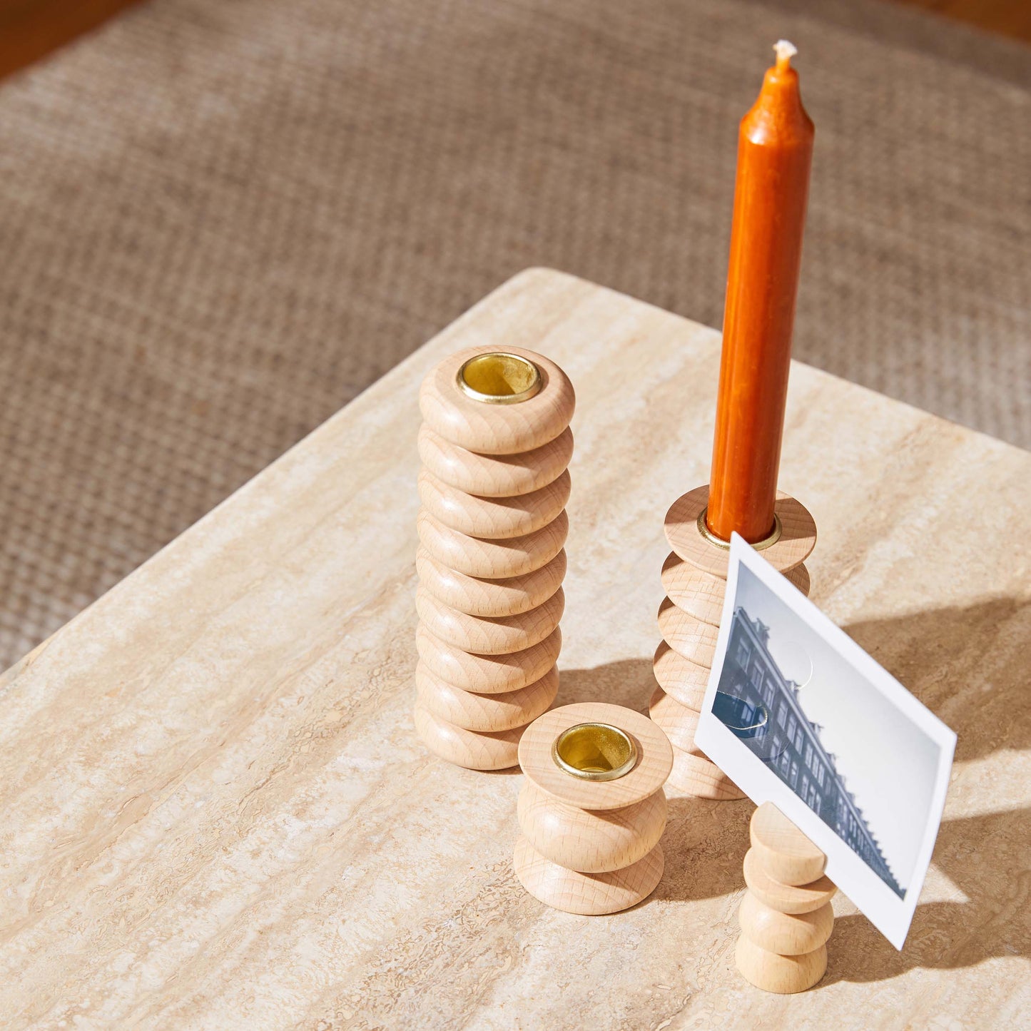 Houten Kandelaar – Middel