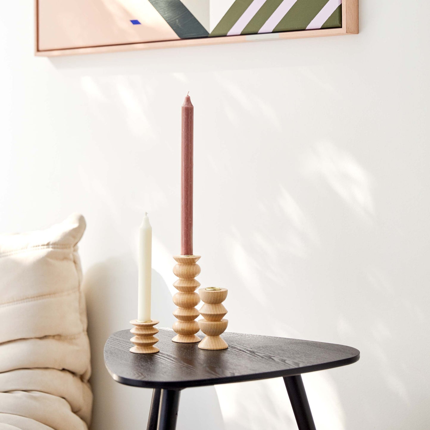 Houten Kandelaar – Middel