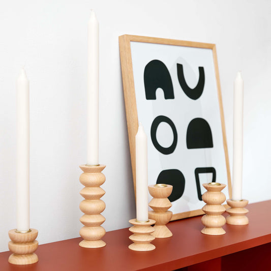 Houten kandelaar – Middel