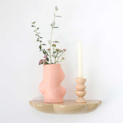 Keramische vaas – medium – roze – organische vorm – Scandinavisch design
